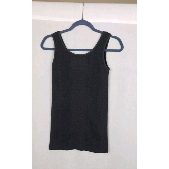 Soft Surroundings Tank Top Cheetah Print OS Black Stretch USA Hipster Gothic - Picture 3 of 3